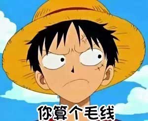 你算个毛线,海贼王路飞生气斜眼看人表情 你算个毛线,海贼王路飞生气斜眼看人表情
