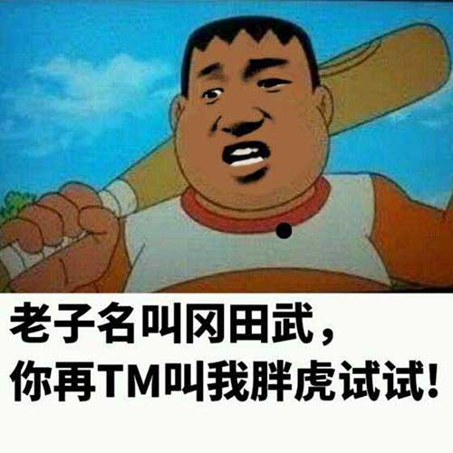 老子名叫冈田武,你再叫我胖虎试试 老子名叫冈田武,你再叫我胖虎试试