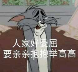 汤姆表示自己好委屈,想要亲亲抱抱举高高 汤姆表示自己好委屈,想要亲亲抱抱举高高