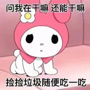 问我在干嘛还能干嘛捡捡垃圾随便吃一吃