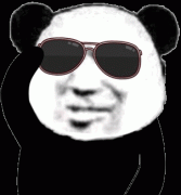 熊猫头戴墨镜流泪 GIF 动图表情包
