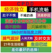 CPDD 济独立手机流畅肚子不饿不喝奶茶消息秒回洗澡十分钟吃饭五分钟绝不圈钱!只骗感情!24小