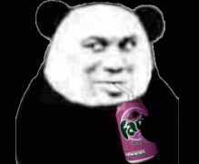 熊猫头喝芬达饮料表情包