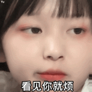 看见你就烦（草莓果酱ox白眼 GIF 动图表情包）