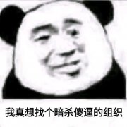 我真想找个暗杀傻逼的组织(熊猫头)