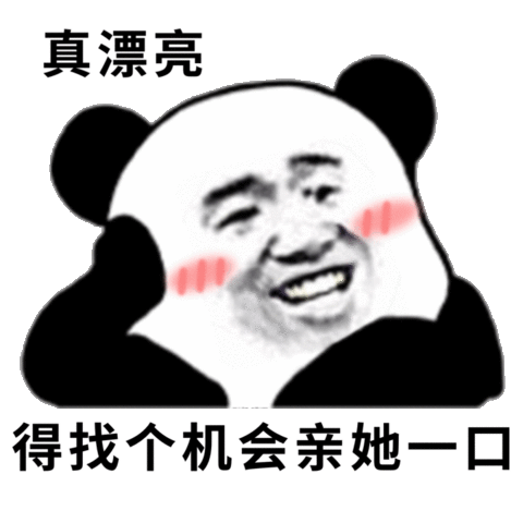 真漂亮得找个机会亲她一口(熊猫头)