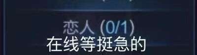 恋人（0/1）在线等挺急的