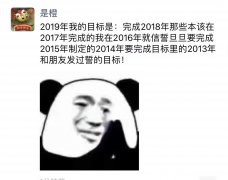 2019年我的目标是：完成2018年那些本该在2017年完成的我在2016年...的目标