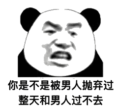你是不是被男人抛弃过整天和男人过不去(熊猫头)