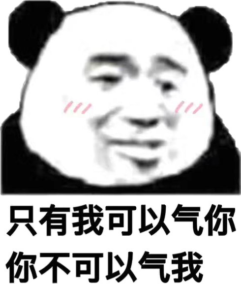 只有我可以气你你不可以气我(熊猫头)