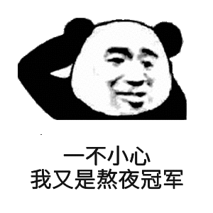 一不小心我又是熬夜冠军(熊猫头)