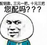 配钥匙,三元一把,十元三把您配吗???