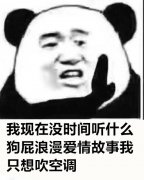 我现在没时间听什么狗屁浪漫爱情故事我只想吹空调