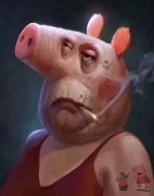 老猪佩奇抽烟表情
