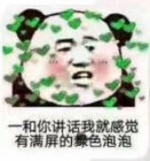 和你讲话我就感觉有满屏的绿色泡泡