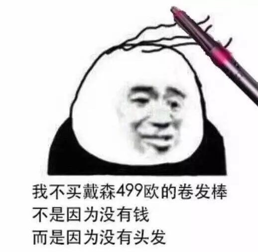 我不买戴森499欧的卷发棒，不是因为没有钱，而是因为没有头发