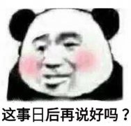 这事日后再说好吗?(熊猫头)