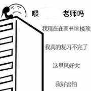 喂老师吗我现在在图书馆楼顶我真的复习不完了这里风好大我好害怕