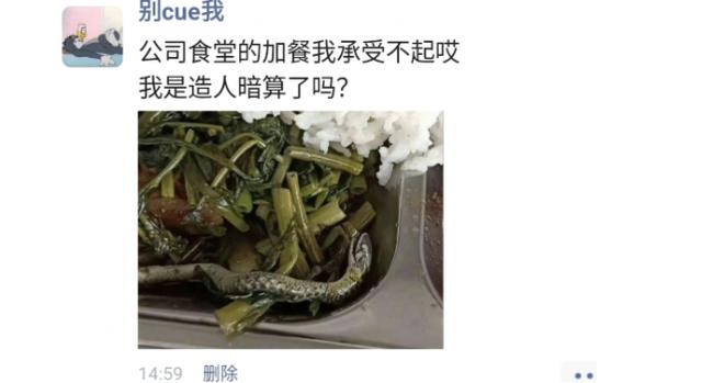 “公司食堂临时加餐,这啥啊,我是遭人暗算了吗?”哈哈哈大补啊 “公司食堂临时加餐,这啥啊,我是遭人暗算了吗?”哈哈哈大补啊