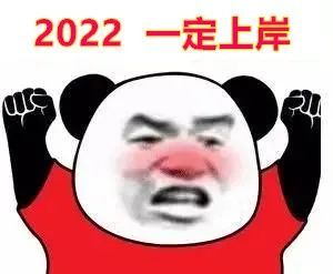 2022一定上岸(熊猫头表情包)