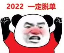 2022一定脱单(熊猫头表情包)