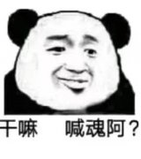 干嘛喊魂阿?(熊猫头表情包)