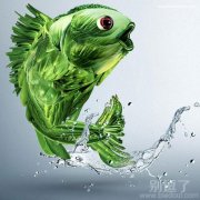 创意蔬菜鱼，新鲜死了