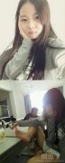 美女在自拍时很温柔。