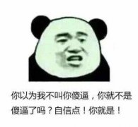 你以为我不叫你傻逼,你就不是傻逼了吗?自信点!你就是!