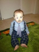 熊孩子化妆搞笑