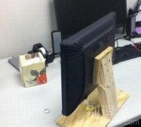 自己做的显示器支架 有才!