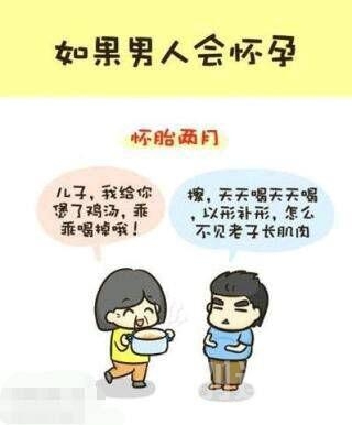 一组如果男人会怀孕的图片