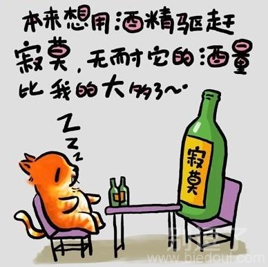 本来想用酒精驱赶寂寞
