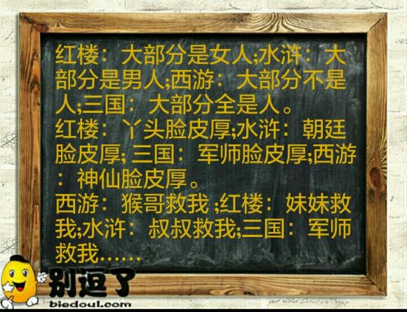 三国，水浒，西游对比