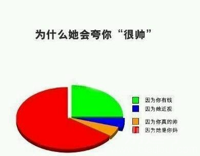 你长得很帅的原因。 你长得很帅的原因。