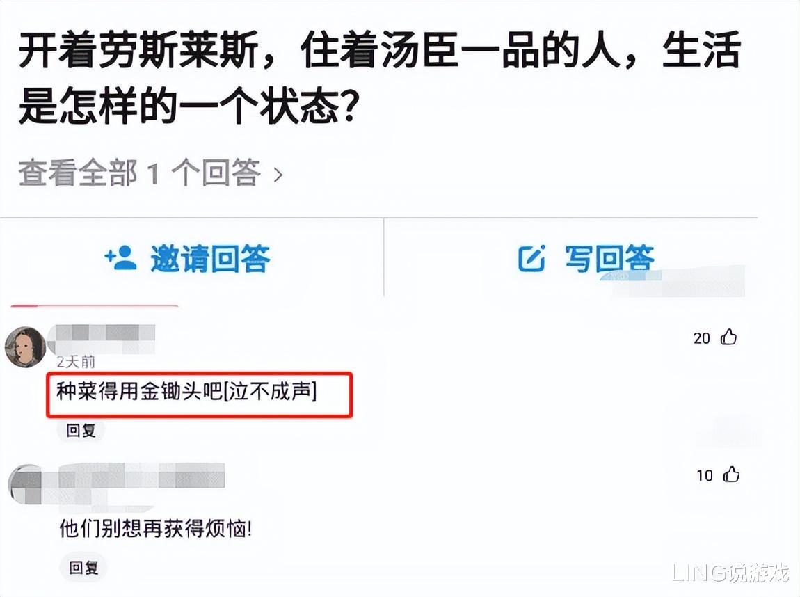 “开劳斯莱斯，住汤臣一品的人，是怎样的生活状态？”评论太酸了吧！