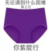 无论遇到什么困难穿上它你紫腚行