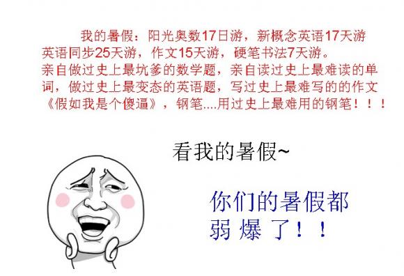 你们的暑假都弱爆了