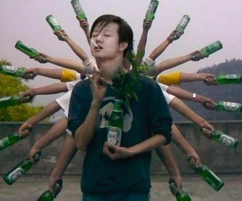 屌丝啤酒瓶版千手观音