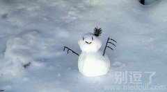 一个雪白的小雪人。 一个雪白的小雪人。