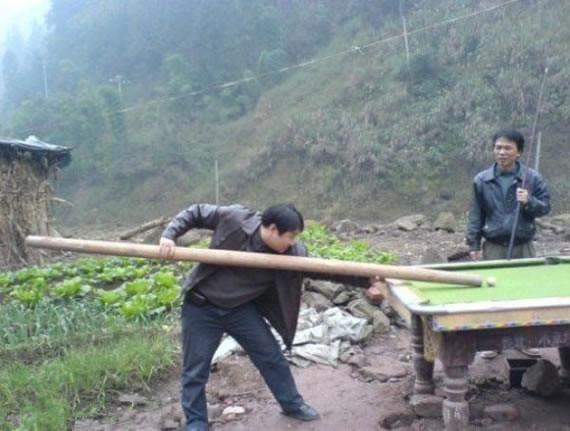 这是我见过世界上最粗的球杆