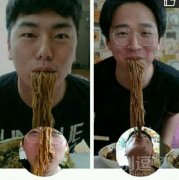 正在吃面的哥们。 正在吃面的哥们。