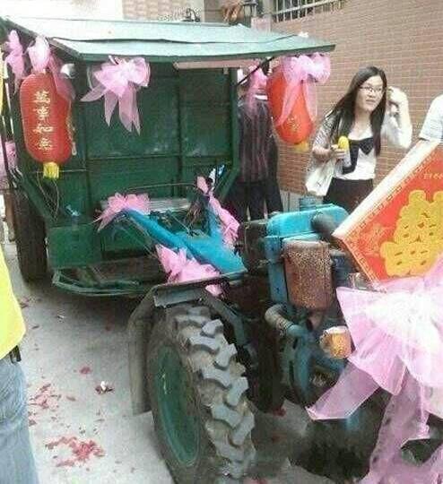 都说婚车是限量版的，终于一睹风采