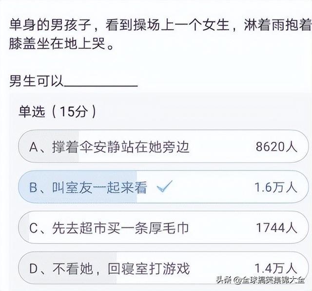 神回复：交往两星期的女友，每天过来给我洗衣服，是不是傻？