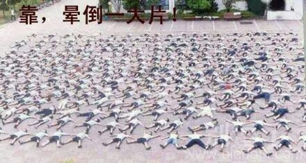 一群晕倒的人。。 一群晕倒的人。。