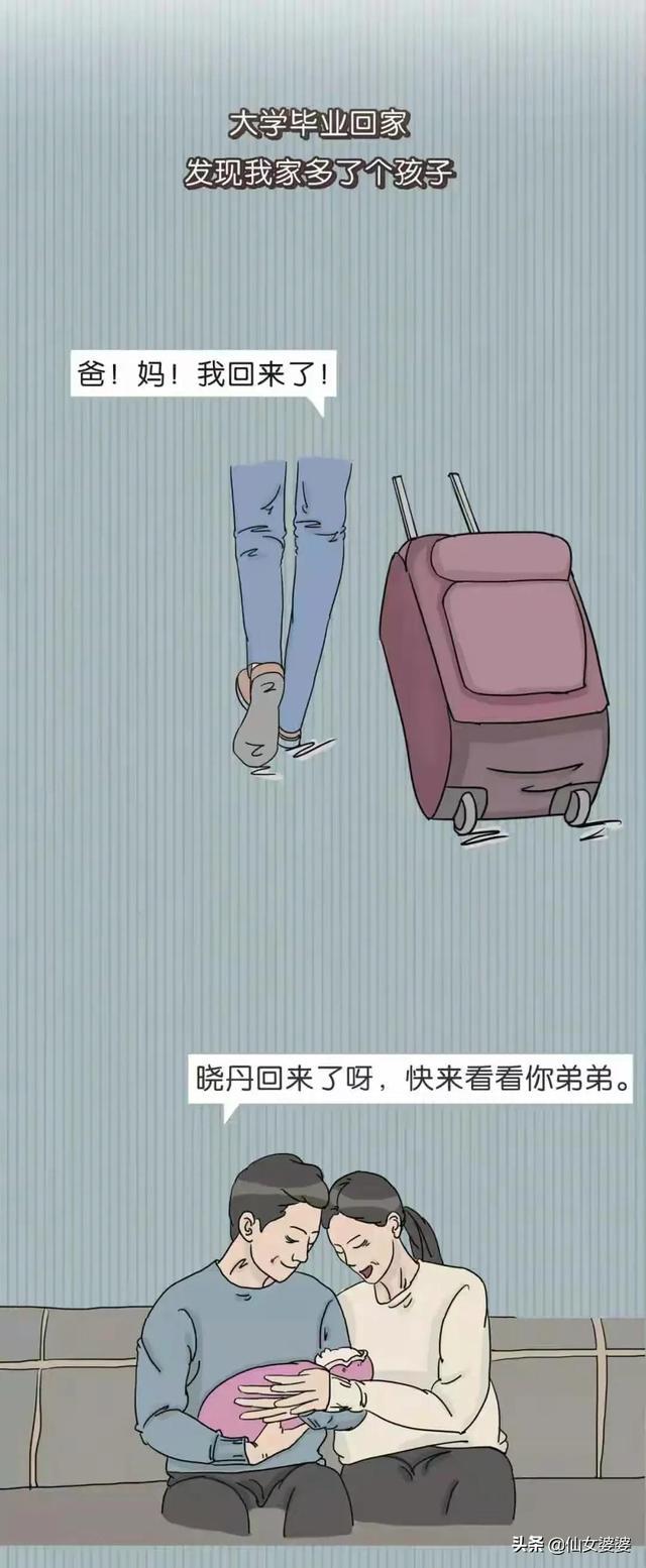 “受不了！大学毕业回家，突然发现我妈给我生了个弟弟”（漫画）