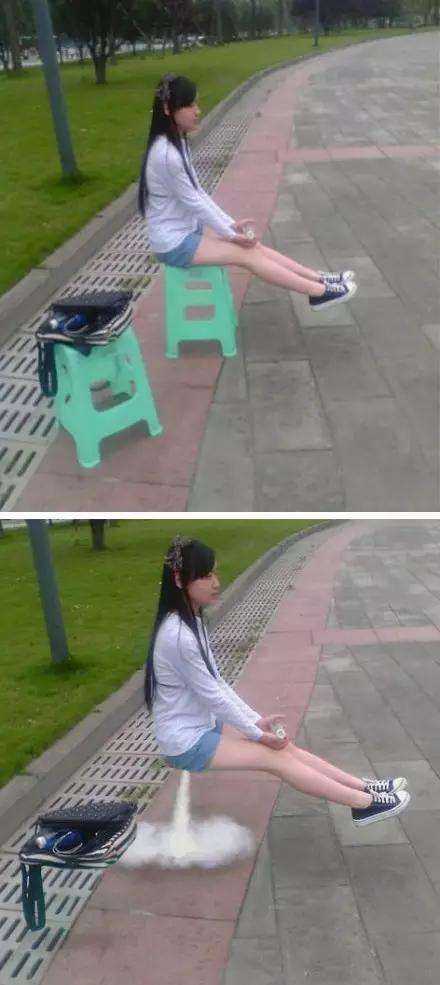 很想要一只漂浮效果的照片，求ps