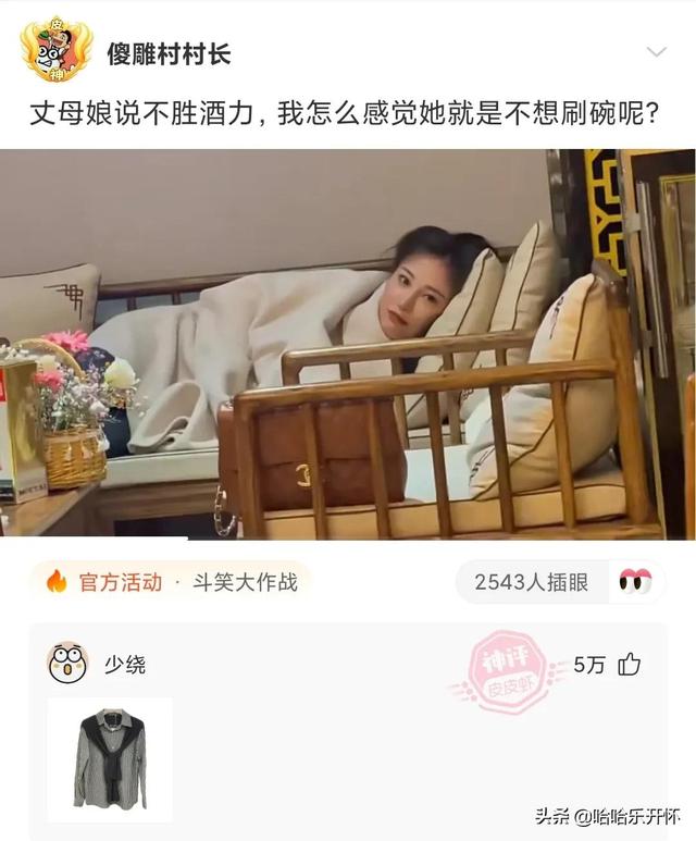 神评爆笑合集:丈母娘说自己不胜酒力,我觉得就是不想刷碗,哈哈 神评爆笑合集:丈母娘说自己不胜酒力,我觉得就是不想刷碗,哈哈