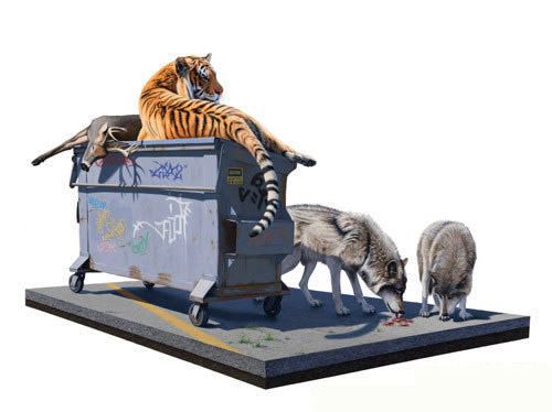 2020年动物入侵人类社会的概念图片