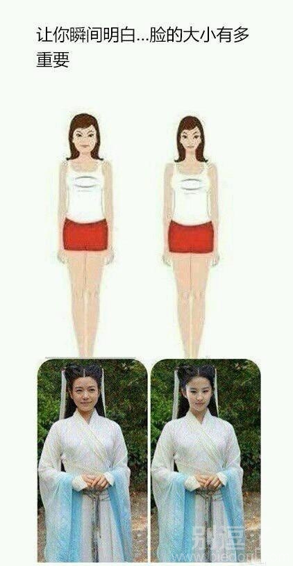 脸的大小很重要。 脸的大小很重要。